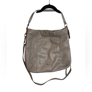 COACH GRAY LEATHER ISABELLE SHOULDER BAG